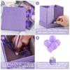 4 Set Purple Hot Air Balloons Table Centerpieces for Hot Air Balloon Themed Baby Shower Decorations for Girls Birthday Party Wedding Table Decorations(Without Flowers) view 4
