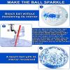 12 Pack Inflatable Beach Balls Bulk 16" Glitters Pool Toys Balls for Pool, Beach, Summer Pool Party - Swimming Pool Game Water Beach Toys Christmas Party Favor Decoration Summer Blow Up Beach Ball view 3