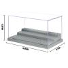 Minifigure Display Case for Action Figures Blocks, Dustproof Acrylic Display Box Storage with 3 Movable Steps for Collection Models Minifigures, Bricks Blocks Toys view 3