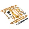24PCs Metal C Seat Steering Cup Swing Arm Central Drive Shaft Pull Rod Second floor Board Shock Tower Board Gear for WLtoys 144001 144002 144010 RC Car Upgrade Spare Parts RC Car Accessories (Gold) view 1