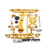 24PCs Metal C Seat Steering Cup Swing Arm Central Drive Shaft Pull Rod Second floor Board Shock Tower Board Gear for WLtoys 144001 144002 144010 RC Car Upgrade Spare Parts RC Car Accessories (Gold) view 2