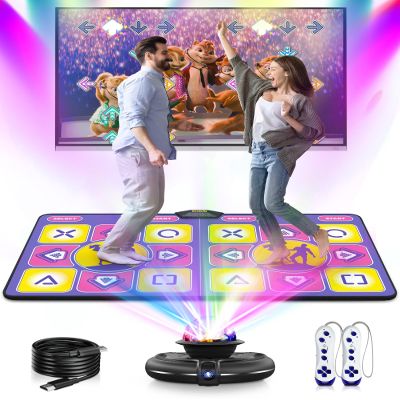 Acelufly Flannel Dance Mat for TV with Camera, Non-Slip Exercise Dance Pad with Yoga Mode for Kids & Adults, Family-Friendly Electronic Game Mat Toy Gifts for Girls & Boys (Purple)