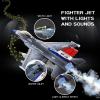 OTONOPI Fighter Jet Toy F-16 Toy Jets for Kids Military Plane Army Air Force Pull Back Fighter Toy diecast Metal Aircraft with Spray Effect Lights and Sounds for Boys Girls Age 3-12+ (F 16 Blue) view 4