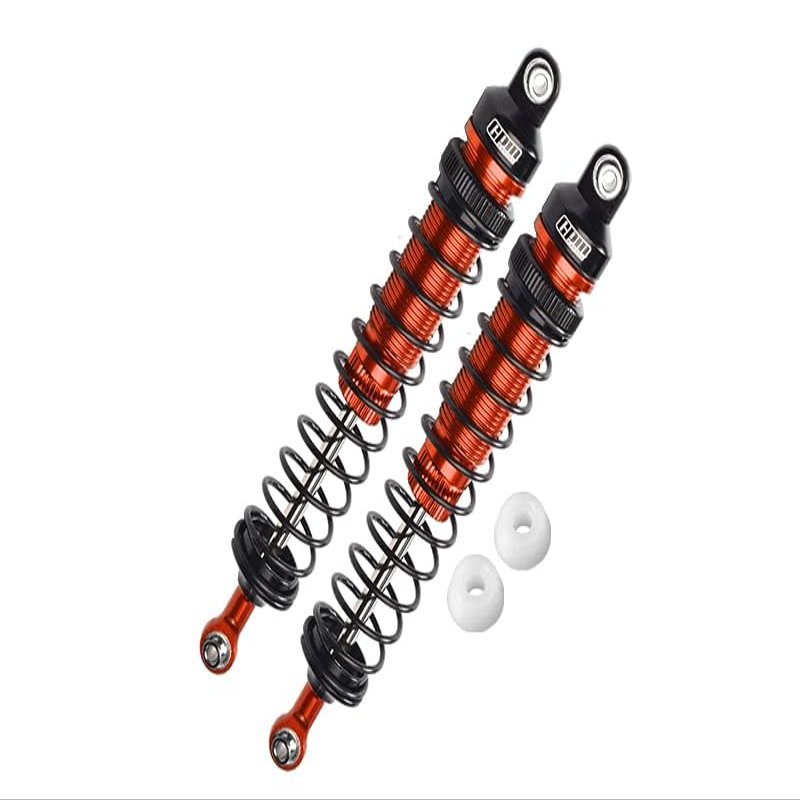 GPM Upgrades Aluminum 6061-T6 Rear Adjustable Spring Dampers for 1/10 Rock Rey LOS03009T1/T2 /1/10 Baja Rey Desert TruckLOS03008 RC Car (Orange)