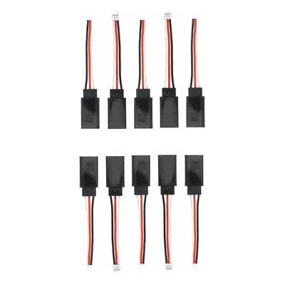 Dupont 2.54mm Male(Female Housing) To MX 1.25mm Female (Male Housing) Connectors Cables, 5CM wire, 10 pcs, Upgrade Parts for FMS FCX24, Fit for Servo & Led light of 1/24 RC Crawler Car Power Wagon