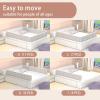 OCBAiLi Bed Rail, Bed Rail for Toddlers, Kid, 78.7 Inch Bed Side Rails Safety for Queen, King, Full, Twin, Bunk, Dorm Beds to Prevent Falls, Bed Barrier for Dogs, Easy Installation (Gray, 4 Packs) view 4