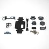 Carbon Chassis Second Floor Metal Servo Mount Gear Box Motor Base Set, 5 Colors Available, for WLtoys P929 P939 K969 K979 K989 K999 284131 1/28 RC Car Modification Spare Parts (Grey) view 1