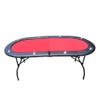 INO Design Foldable Poker Table for 8 Players 73" Light Series with Cup Holders, Red view 2