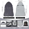 Orzbow Baby Carrier Cover Winter, Universal Baby Carrier Rain and Wind Cover with Pockets, Detachable Hood and Storage Bag, Waterproof & Windproof, Dark Grey Dinosaur view 2