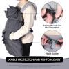 Orzbow Baby Carrier Cover Winter, Universal Baby Carrier Rain and Wind Cover with Pockets, Detachable Hood and Storage Bag, Waterproof & Windproof, Dark Grey Dinosaur view 4