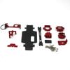 Carbon Chassis Second Floor Metal Servo Mount Gear Box Motor Base Set, 5 Colors Available, for WLtoys P929 P939 K969 K979 K989 K999 284131 1/28 RC Car Modification Spare Parts (red) view 1