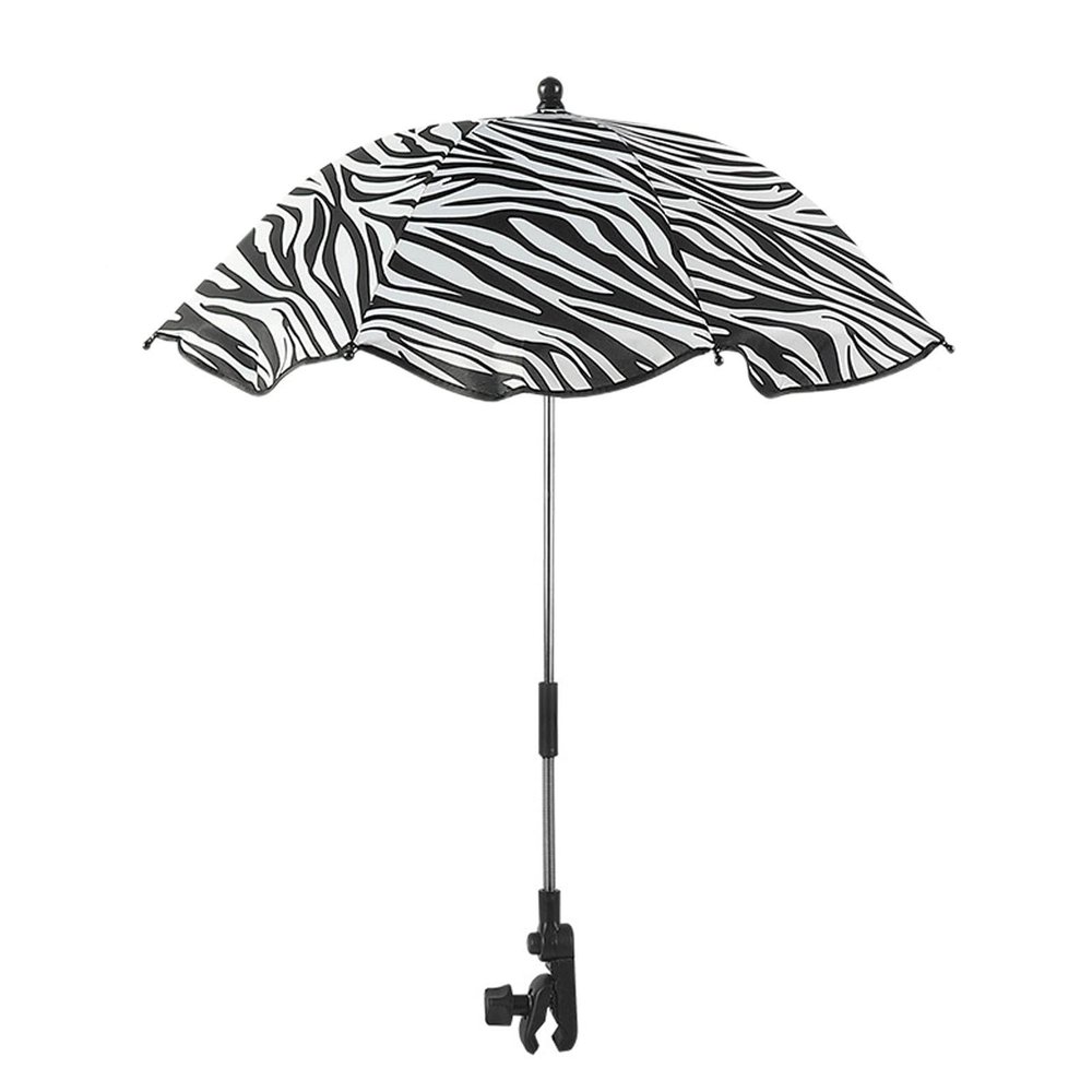 Pram Parasol, Pram Umbrella with Clamp 360 Degree Adjustable, 66cm Portable 50+ UV Protection Sun Shade for Pram, Pushchair Parasol, Pram Shade, Baby Stroller Sun Covers