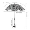 Pram Parasol, Pram Umbrella with Clamp 360 Degree Adjustable, 66cm Portable 50+ UV Protection Sun Shade for Pram, Pushchair Parasol, Pram Shade, Baby Stroller Sun Covers view 4