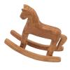 Obetuens Wooden Rocking Horse Toy for Kids ncient Lucky H nd C rved Troj n Horse T ble Decor Tion for Home H ll Office Bedroom view 1