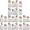 LOGOFUN 24 Pcs Mini Glass Bottle 1:12 Scale Glass Jars Model with Cork Dollhouse Storage Jars Ornaments view 1