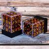 36 of Pack 12MM 6 Sided MINI Dice Set,Two Colours D6 Game Dice Set, 6 Sided Standard Dices for Yahtzee, Bunco or Teaching Math,with Portable Plastic Box(Dark Red+Black) view 2