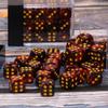 36 of Pack 12MM 6 Sided MINI Dice Set,Two Colours D6 Game Dice Set, 6 Sided Standard Dices for Yahtzee, Bunco or Teaching Math,with Portable Plastic Box(Dark Red+Black) view 3