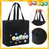 Windyun Bingo Bags Large with 10 Pockets for Daubers Dabbers Dobbers Dotters Zipper Tote Bag Bingo Game Stuff Accessories Supplies Gift for Women Adults Seniors Christmas 9.8x9.8x6.3 Inches(Black) view 3
