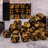 36 of Pack 12MM 6 Sided Dice Set,Two Colours D6 Game Dice Set, 6 Sided Standard Dices for Yahtzee, Bunco,with Portable Plastic Box(Golden+Black) view 3