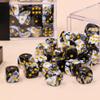 36 of Pack 12MM 6 Sided MINI Dice Set,Two Colours D6 Game Dice Set, 6 Sided Standard Dices for Yahtzee, Bunco or Teaching Math,with Portable Plastic Box(White+Black) view 3