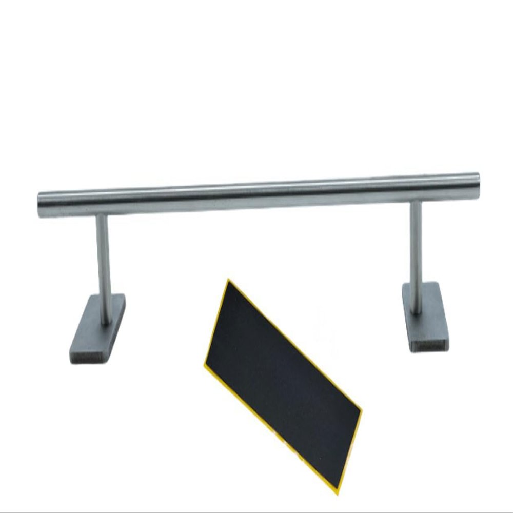 LEEFAI Fingerboard Rail Obstacles 28x5.5cm -Stainless Steel Finger Mini Skateboard Round Rail for Your Fingerboard ramps and Park