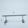 LEEFAI Fingerboard Rail Obstacles 28x5.5cm -Stainless Steel Finger Mini Skateboard Round Rail for Your Fingerboard ramps and Park view 4