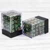 36 of Pack 12MM 6 Sided MINI Dice Set,Pearl Pattern Game Dice Set, 6 Sided Standard Dices for Yahtzee, Bunco or Teaching Math,with Portable Plastic Box(Green Pearl) view 2
