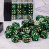36 of Pack 12MM 6 Sided MINI Dice Set,Pearl Pattern Game Dice Set, 6 Sided Standard Dices for Yahtzee, Bunco or Teaching Math,with Portable Plastic Box(Green Pearl) view 3
