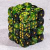 36 of Pack 12MM 6 Sided MINI Dice Set,Two Colours D6 Game Dice Set, 6 Sided Standard Dices for Yahtzee, Bunco or Teaching Math,with Portable Plastic Box(Grass Green+Black) view 4