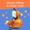 Hearthsong Hop N Go Inflatable Riding Bouncy Horse Hopping Toys for Kids Ages 5+ - Ride On Bouncer Animal Hopper Jumping Toys for Outdoor Games view 2
