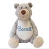 Personalized Birth Stats Plush Bear with Name & Date | Custom Nursery Keepsake | Newborn Shower Present for Boys or Girls view 2