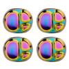 Ahimsa Stainless Steel Plates For Kids, Pediatrician Designed Colorful Divided Plates for Toddlers & Baby, Non Toxic, Unbreakable & Dishwasher Safe, Rainbow Set of 4 view 1