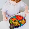 Ahimsa Stainless Steel Plates For Kids, Pediatrician Designed Colorful Divided Plates for Toddlers & Baby, Non Toxic, Unbreakable & Dishwasher Safe, Rainbow Set of 4 view 3