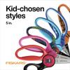 Fiskars 5" Blunt-Tip Scissors for Kids Ages 4-7, For School or Crafting, Purple view 4