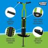 BUBBLE JUMP Pogo Stick for Kids Age 10 & up Green - for Boys, Girls, Teens & Adults 80 to 160 Lbs - Easy Grip Rubber Handle Master Jumper Pogo Sticks - High Jumping Kids Pogo Stick view 4