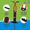 BUBBLE JUMP Pogo Stick for Kids Age 10 & up Red - for Boys, Girls, Teens & Adults 80 to 160 Lbs - Easy Grip Rubber Handle Master Jumper Pogo Sticks - High Jumping Kids Pogo Stick view 4
