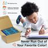 Lucky Art Crayonology 80 Count Single Color Crayons Bulk Pack - BLUE single color crayon refill - Regular size crayons (5/16" x 3-1/2") view 4