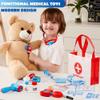 Play-Act Kids Doctor Kit, 16-Piece Medical Kit with Bag, Doctor Role Play Set with Realistic Toy Stethoscope, Reusable Record Cards, Dress Up Playset Easter Birthday Gift for Toddlers Ages 3+ view 2