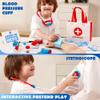 Play-Act Kids Doctor Kit, 16-Piece Medical Kit with Bag, Doctor Role Play Set with Realistic Toy Stethoscope, Reusable Record Cards, Dress Up Playset Easter Birthday Gift for Toddlers Ages 3+ view 4