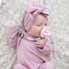 Ryan & Rose Pacifier Clip Georgia - Silicone Pacifier Clip Baby boy Baby Girl Binky paci Clip Baby Pacifier Holder binkie Clip Binky Clips Newborn Baby Care Baby Pacifier Clip (Blossom) view 3