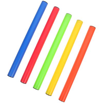 5pcs Training Sticks Relay Race Sticks Soft Material Safe for Boys and Girls for School Sports