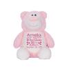 Personalized Pink Bear Plush, Embroidered Stuffed Animal, Custom Girl Keepsake, Newborn Gift, Baby Shower Present, Christmas Baby Gift, Personalized Birth Stats Bear, 14 inch Plush view 1