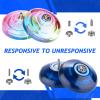 MAGICYOYO Responsive Yoyos for Beginner, Plastic Dual Purpose Pro Yo yo 2 Pack Gradient Yo-Yo K2 + Kids Yoyo K1 with 12 Yo-yo Strings, Yoyo Case + Accessories Kit (K2 Gradient + K1 Dark Blue) view 3