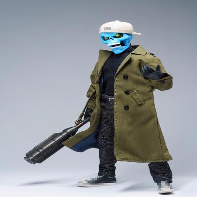 1/12 Scale Female Clothes,Women's Windbreak Long Coat Costume Outfit Clothing for 6inch Female Action Figure Body (Green)
