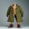 1/12 Scale Female Clothes,Women's Windbreak Long Coat Costume Outfit Clothing for 6inch Female Action Figure Body (Green) view 4