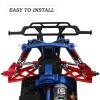 RCMYou Upgrades Part for 1/10 Vorteks/Granite/Senton 4x4 3S Blx & Mega 550,Front Rear Drive Shaft,Arms,Steering Blocks Caster Blocks C-Hubs Stub Axle Carriers,Driveshaft Support,Red view 3