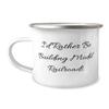 Funny Model Railroads Gifts, I'd Rather Be Building Model, Cute Birthday 12oz Camper Mug Gifts For Friends From Friends, Model trains, Train sets, Toy trains, Railroad accessories, Gift for train view 1