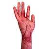 Ciieeo 2PCS Fake Human Arm Hands Halloween Bloody Dead Body Parts Scary Broken Men Hand Blood Horror Halloween Severed Bloody Hands view 2