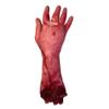 Ciieeo 2PCS Fake Human Arm Hands Halloween Bloody Dead Body Parts Scary Broken Men Hand Blood Horror Halloween Severed Bloody Hands view 4