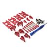 20PC for Wltoys 144001 144002 144010 124016 124017 124018 124019 RC Car Metal Upgrade Modification Parts, Front  Rear Swing Arm, C Seat, Rear Wheel Cup, Steering Cup, Steering Group, Tie Rod (Red) view 1